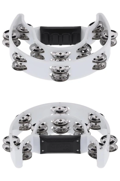 Midex TF-26WH Çift Sıra 10 Zilli Beyaz Tef Tamburin (El Kavrama Aksamlı) - 3