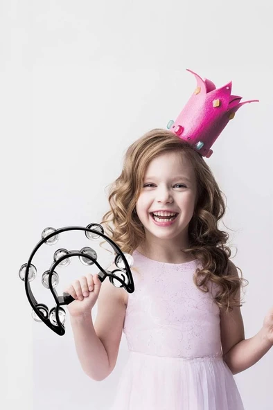 Midex TF-26BK Çift Sıra 10 Zilli Siyah Tef Tamburin (El Kavrama Aksamlı) - 3