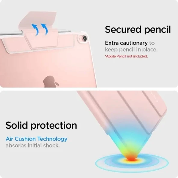 Spigen Ultra Hybrid Pro iPad Air 10.9 İnç Kalem Tutuculu Kılıf- Siyah - 10