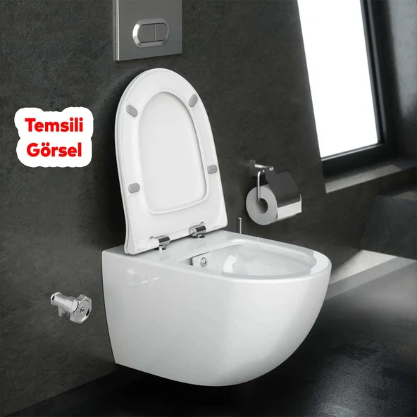 Taharet Musluğu Metal Rezervuar Çevirmeli Ara Musluk Wc Klozet Alafranga Flex Hortum Bağlantı - 3