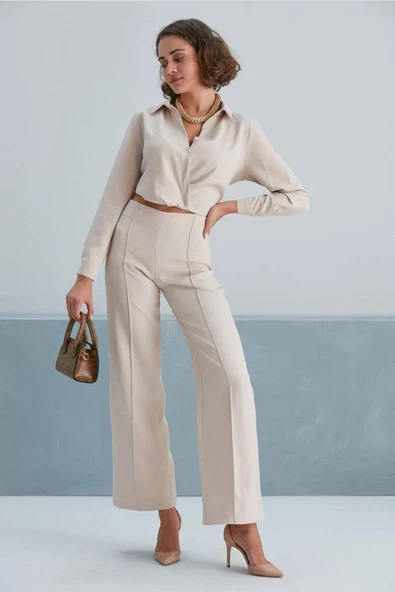 Bkmc Dabıl Kumaş Takım Bej - 2