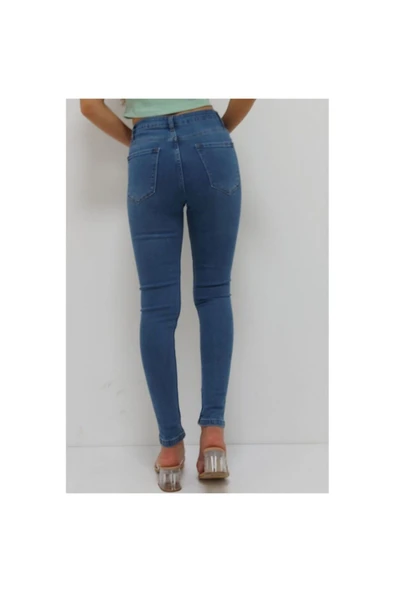 Bkmc Yırtıklı Dar Kot Pantolon Mavi (lisinya) - 5