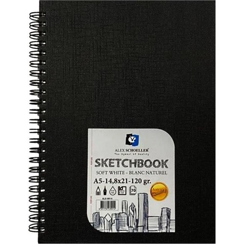 Alex Schoeller Spiralli Sert Kapak 120g A5 Sketchbook / ALX.9914