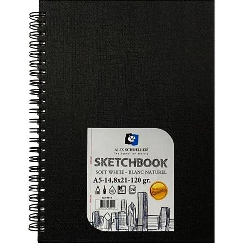 Alex Schoeller Spiralli Sert Kapak 120g A5 Sketchbook / ALX.9914
