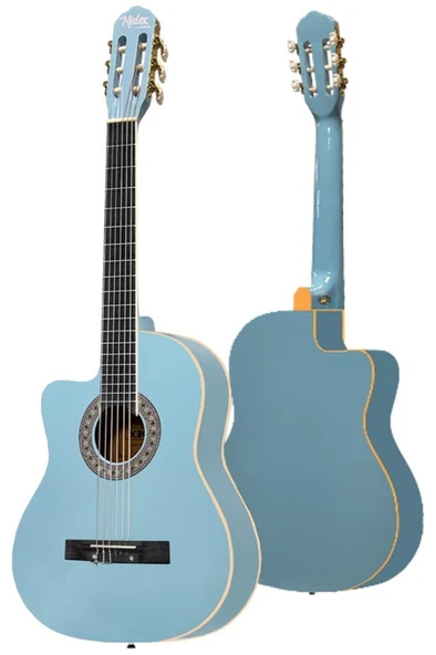 Midex MGX-101LTB Üst Kalite SOLAK Klasik Gitar Açık Mavi Sap Ayarlı 4/4 Yetişkin - 3