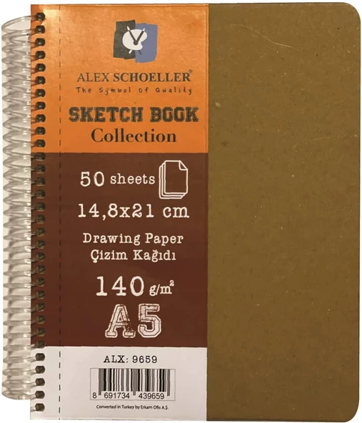 Alex Schoeller Sketchbook Collection A5 140gr 50yp Eskiz Defteri / ALX.9659