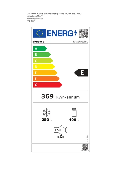 Samsung RF65DG90BESLTR Gardırop No Frost Inox Buzdolabı - 2