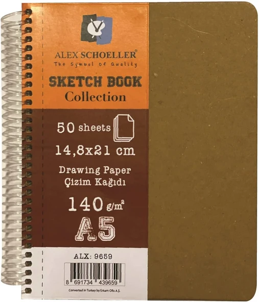 Alex Schoeller Sketchbook Collection A5 140gr 50yp Eskiz Defteri / ALX.9659