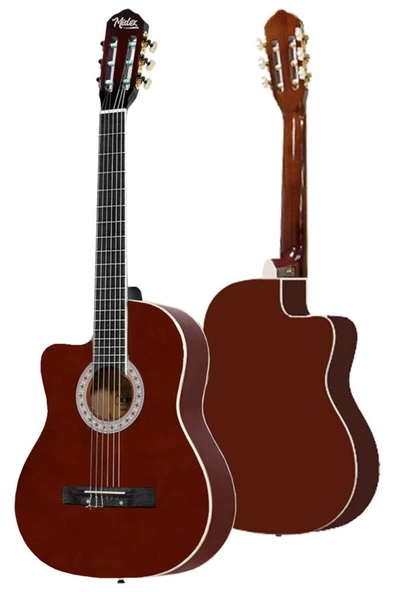 Midex MGX-101BRW Üst Kalite SOLAK Klasik Gitar Kahve Renk Sap Ayarlı 4/4 Yetişkin - 3
