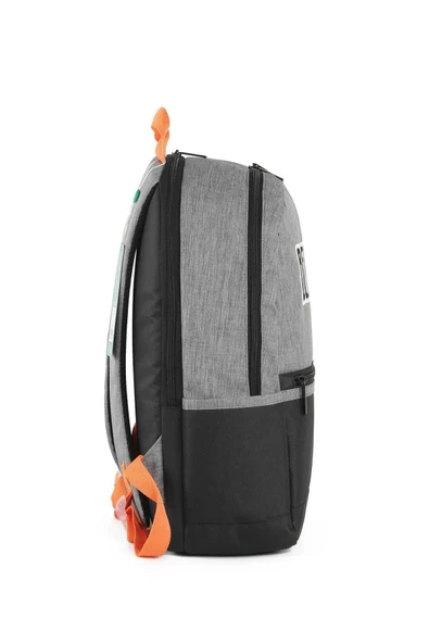 United Colors of Benetton Çift Bölmeli Unisex Okul Sırt Çantası Gri-Siyah / 03857 - Resim 3