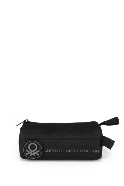United Colors of Benetton Tek Bölmeli Batik Geçişli Unisex Çocuk Oval Kalemlik Siyah / BNT.0053