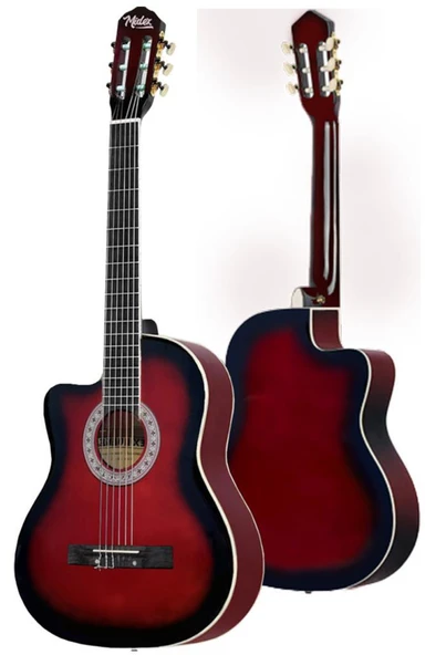 Midex MGX-101RD Üst Kalite SOLAK Klasik Gitar Kırmızı Sap Ayarlı 4/4 Yetişkin - 3