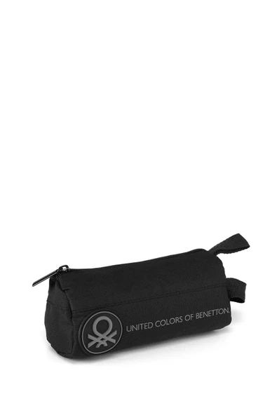 United Colors of Benetton Tek Bölmeli Batik Geçişli Unisex Çocuk Oval Kalemlik Siyah / BNT.0053 - Resim 3