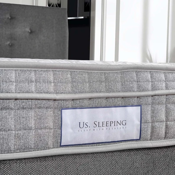 Us Sleeping Ultra Super Gray Yaylı Yatak - Resim 4