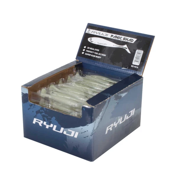 RYUJI PANIC SHAD 9CM, 5.5GR  Standart SILVER WHITE UV - Resim 2