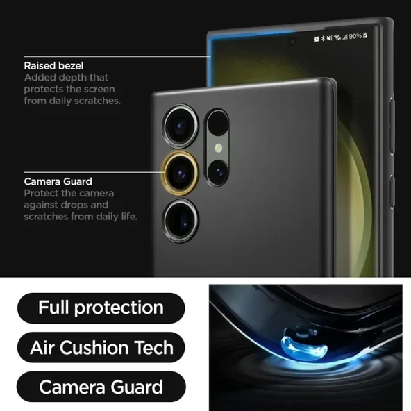 Spigen Thin Fit Galaxy S23 Ultra Kılıf Black - 5