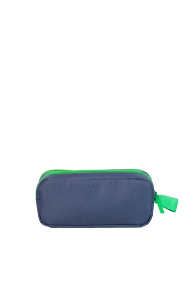 United Colors of Benetton Çift Bölmeli Elegant Kalemlik Lacivert - Yeşil / BNT.0030 - Resim 4