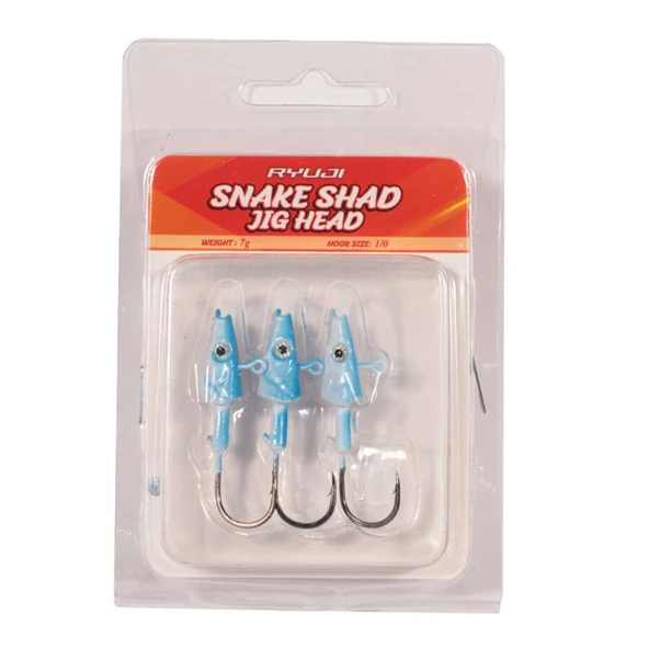 RYUJI SNAKE SHAD JIG HEAD,10GR (3 AD)  Standart GRAY MULLET - 2