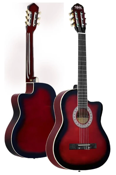 Midex MGX-100RD-BAG Üst Seviye Klasik Gitar 4/4 Sap Ayarlı (Tuner Çanta Askı Capo Metod Pena) - Resim 3