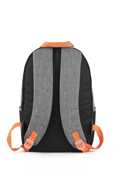 United Colors of Benetton Çift Bölmeli Unisex Okul Sırt Çantası Gri-Siyah / 03857 - Resim 4