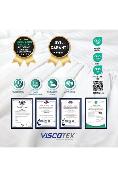 Sıvı Geçirmez Tek Kişilik Fitted Alez 120x200 - 6