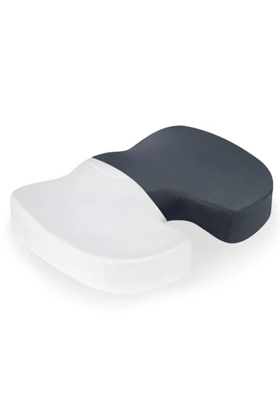 Visco Ortopedik Koksiks Oturma Minderi 44x36/7 cm, Gri - 2