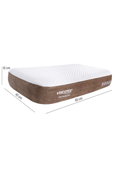 Soft Serenity Ergonomik Visco Yastık 65x43x12cm, Boyun Ağrıları İçin Yumuşak Hafızalı Baş Yastığı - 2