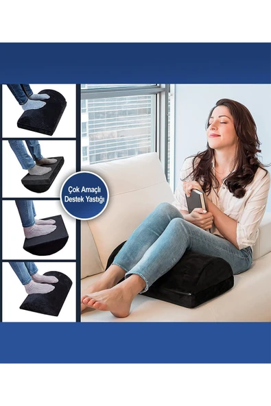 Visco Ayak Dayama Minderi, Masaj Noktalı Ergonomik Ayarlanabilir Ayak Desteği, 42x28,5x17cm - 3