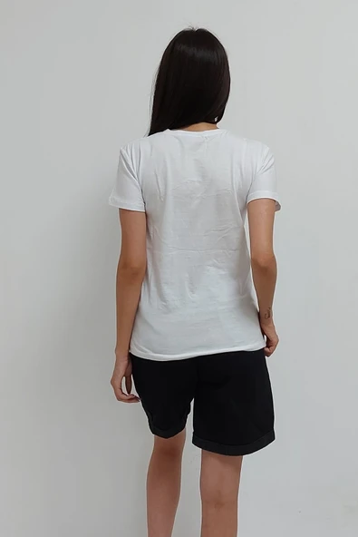 Bkmc Ananas Baskılı Tişört Beyaz - 5