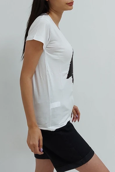 Bkmc Baykuş Işlemeli Tişört Beyaz - 3