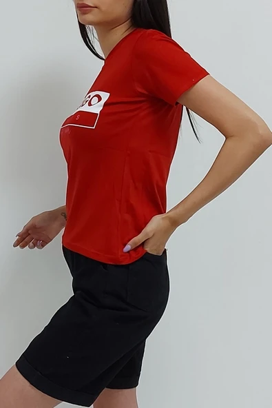 Bkmc Baskılı Tişört Kırmızı - 3