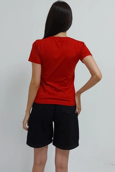 Bkmc Baskılı Tişört Kırmızı - 5