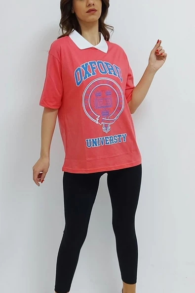 Bkmc Gömlek Yaka Oxford Tişört Narçiçeği