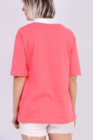 Bkmc Gömlek Yaka Oxford Tişört Narçiçeği - 3