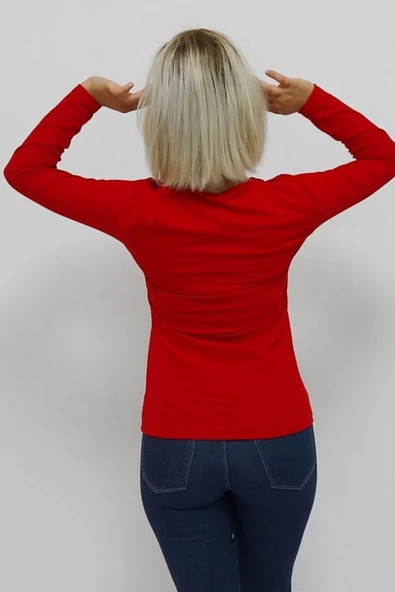 Bkmc Bağlamalı Bluz Kırmzı - 4