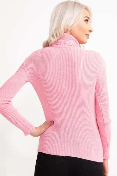 Bkmc Tam Balıkçı Yaka Triko Bluz Açık Pudra ()(noya Online) - 3