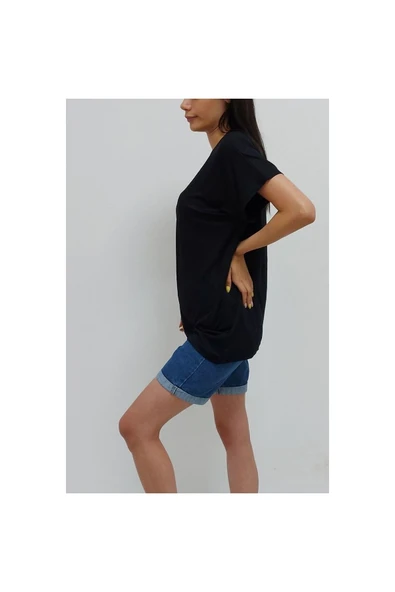 Bkmc Dekolteli Bluz Siyah - 4