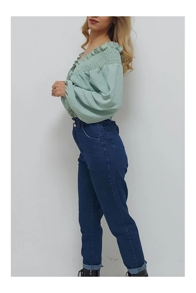 Bkmc V Yaka Gipeli Ayrobin Bluz Mint - 3