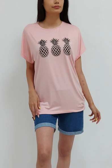 Bkmc Ananas Işlemeli Bluz Pudra - 2