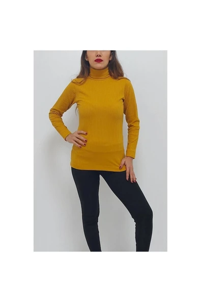 Bkmc Balıkçı Yaka Bluz Hardal - 2