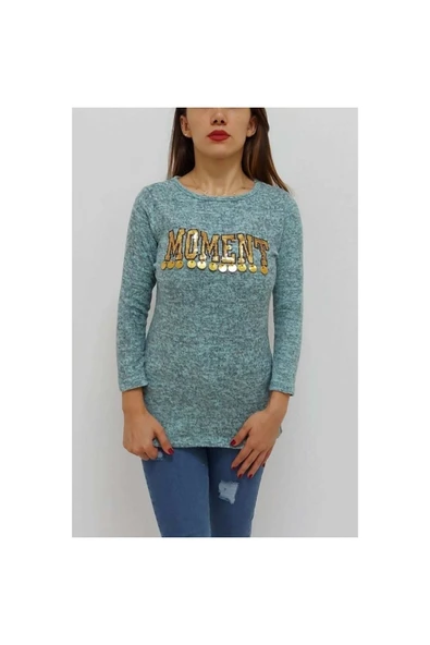 Bkmc Bisiklet Yaka Pullu Bluz Mint - 2