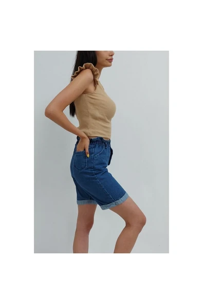 Bkmc Kol Fırfırlı Zincirli Triko Bluz Sütlükahve (LİSİNYA) Alithestereo - 3