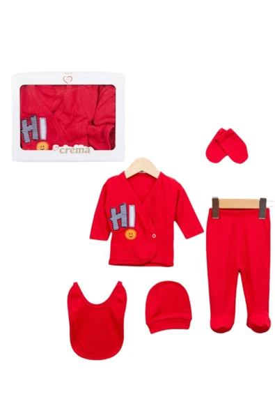 Nakışlı 5 Lü Zıbın Hastane Çıkış Seti