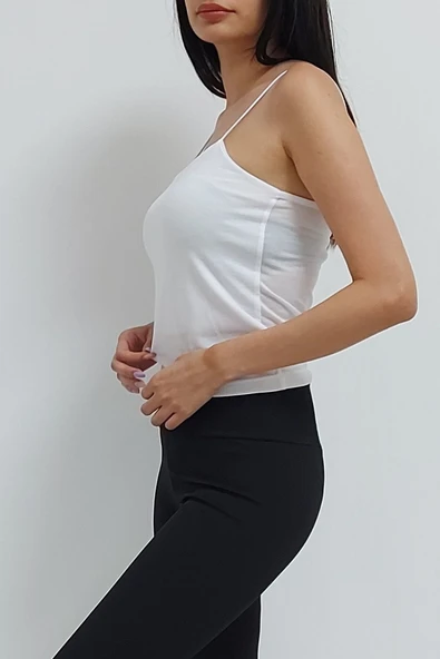 Bkmc Ip Askılı Örme Atlet Beyaz - 3