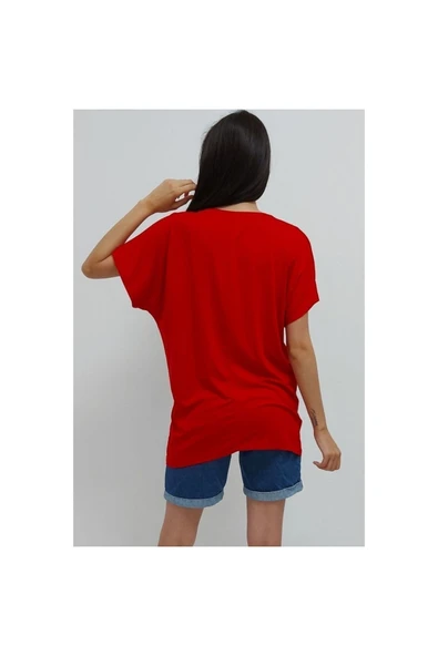 Bkmc Işlemeli Bluz Kırmızı - 4