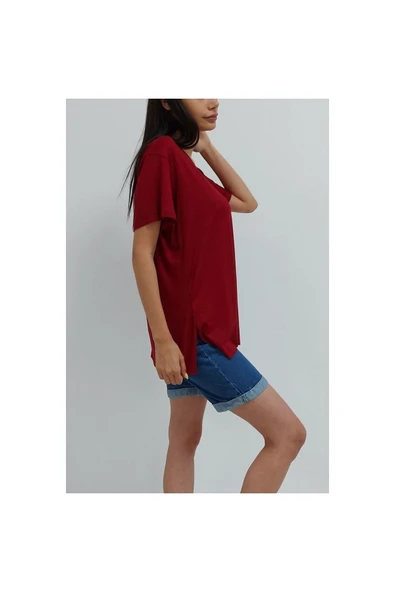 Bkmc Işlemeli Bluz Bordo ( (tween)) (tween) - 3