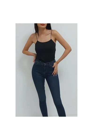 Bkmc Ip Askılı Örme Atlet Siyah