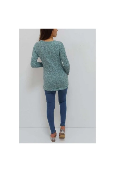 Bkmc Bisiklet Yaka Pullu Bluz Mint - 5