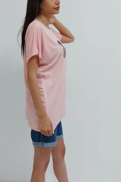 Bkmc Ananas Işlemeli Bluz Pudra - 3