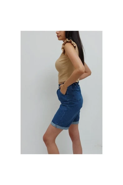 Bkmc Kol Fırfırlı Zincirli Triko Bluz Sütlükahve (LİSİNYA) Alithestereo - 4